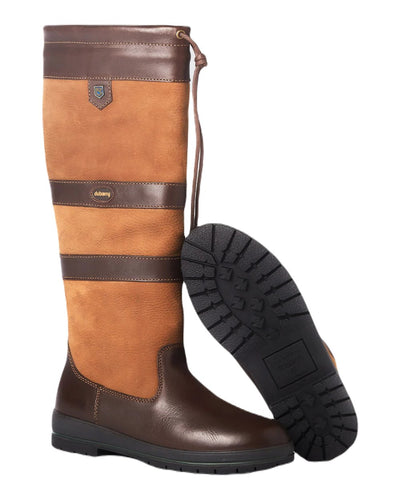 Brown coloured Dubarry Galway Country Boots on white background #colour_brown