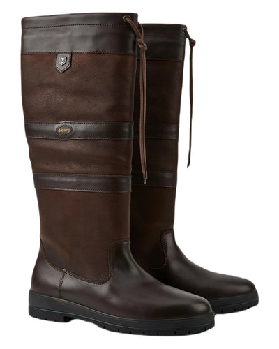 Mocha coloured Dubarry Galway Country Boots on white background #colour_mocha