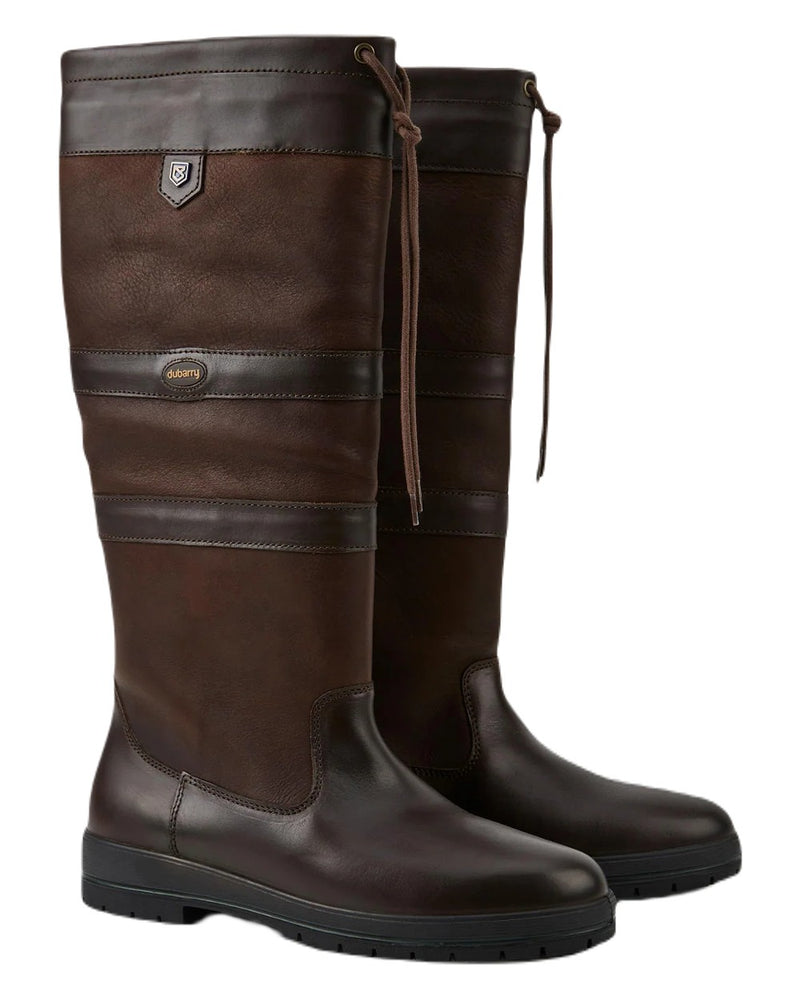 Mocha coloured Dubarry Galway Country Boots on white background 