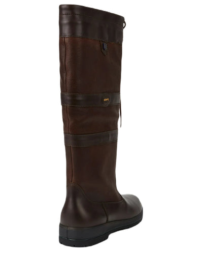 Mocha coloured Dubarry Galway Country Boots on white background #colour_mocha