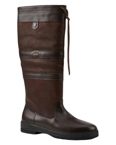 Mocha coloured Dubarry Galway Country Boots on white background #colour_mocha