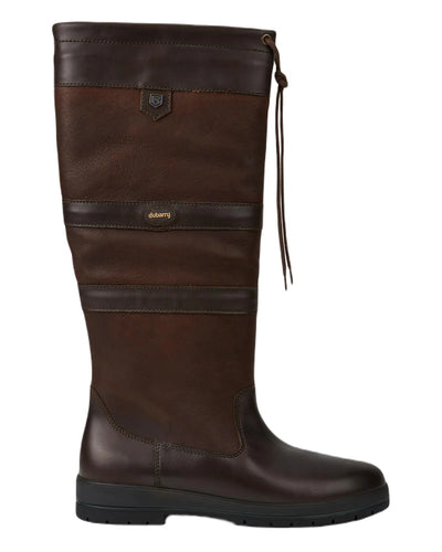 Mocha coloured Dubarry Galway Country Boots on white background #colour_mocha