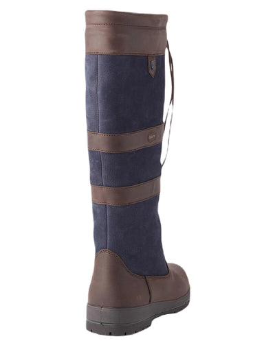 Navy Brown coloured Dubarry Galway Country Boots on white background #colour_navy-brown