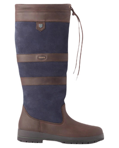 Navy Brown coloured Dubarry Galway Country Boots on white background #colour_navy-brown