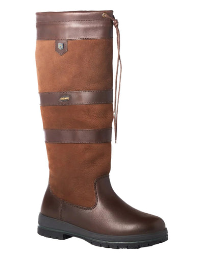 Walnut coloured Dubarry Galway Country Boots on white background #colour_walnut