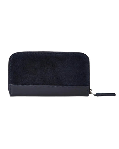 French Navy coloured Dubarry Northbrook Suede Purse on white background #colour_french-navy