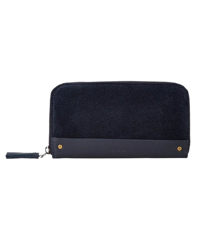 French Navy coloured Dubarry Northbrook Suede Purse on white background #colour_french-navy