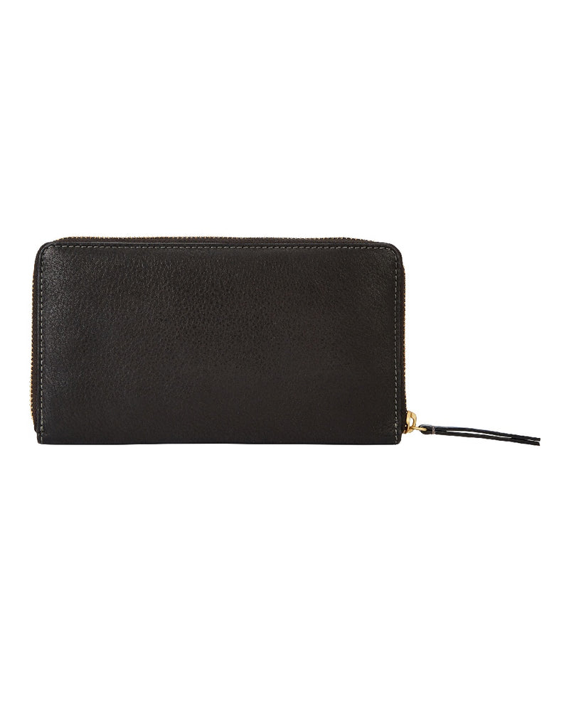 Black coloured Dubarry Portlick Leather Purse on white background 