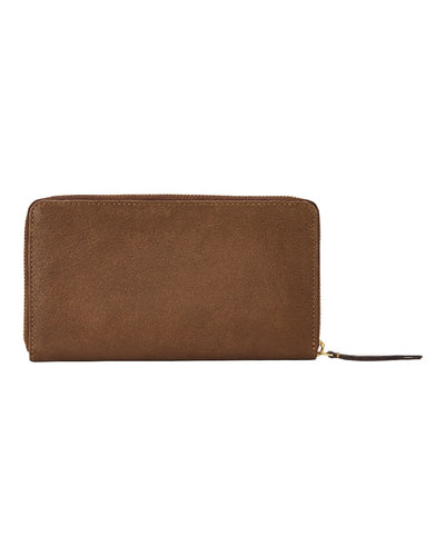 Walnut coloured Dubarry Portlick Leather Purse on white background #colour_walnut