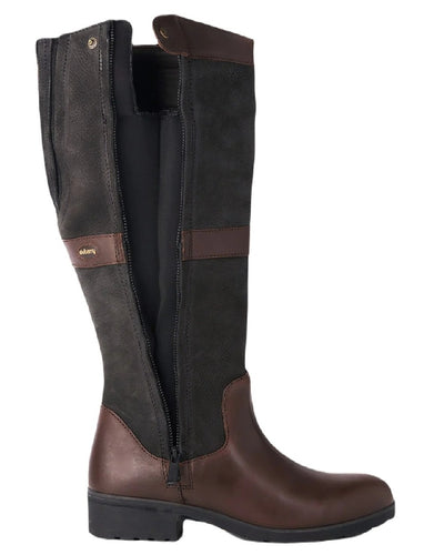 Black Brown coloured Dubarry Womens Sligo Country Boots on white background #colour_black-brown