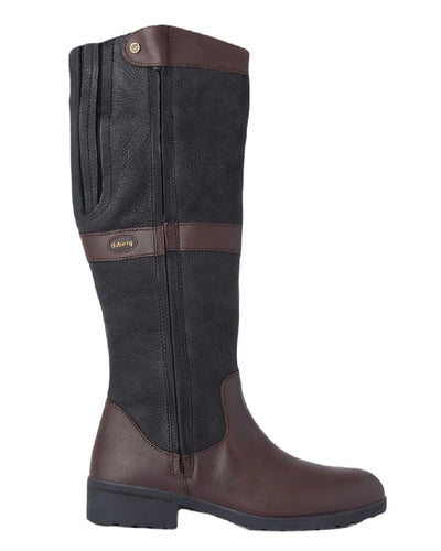 Black Brown coloured Dubarry Womens Sligo Country Boots on white background #colour_black-brown