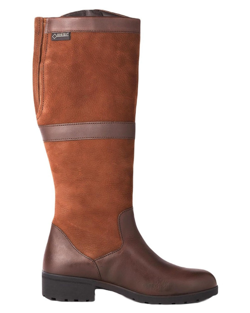 Walnut coloured Dubarry Womens Sligo Country Boots on white background 