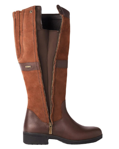 Walnut coloured Dubarry Womens Sligo Country Boots on white background #colour_walnut