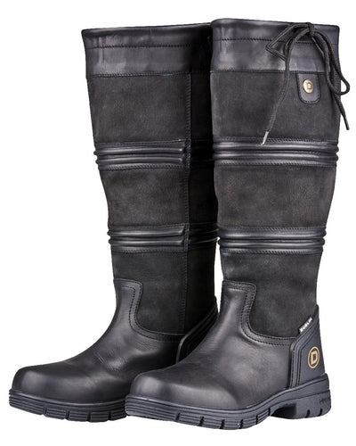 Black coloured Dublin Husk Boots II on white background #colour_black