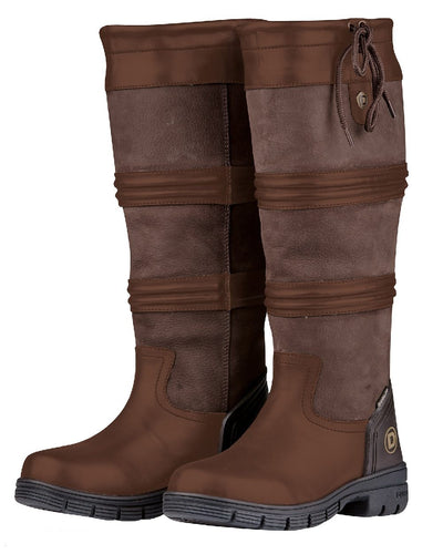 Brown coloured Dublin Husk Boots II on white background #colour_brown