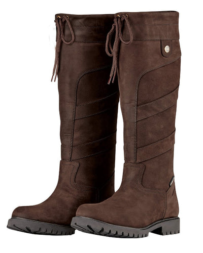 Chocolate coloured Dublin Kennet Boots on white background #colour_chocolate