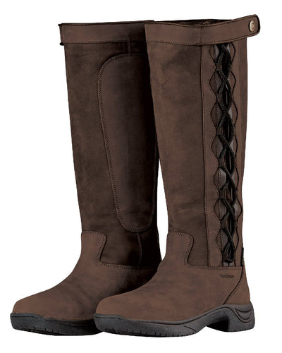 Chocolate coloured Dublin Pinnacle Boots II on white background #colour_chocolate