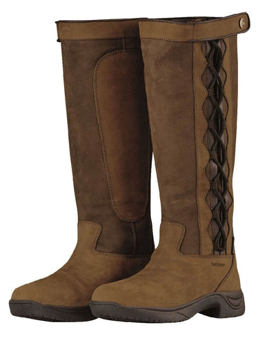 Dark Brown coloured Dublin Pinnacle Boots-II on white background #colour_dark-brown