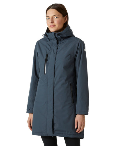 Alpine Frost coloured Helly Hansen Adore Ladies Insulated Rain Coat on white background #colour_alpine-frost