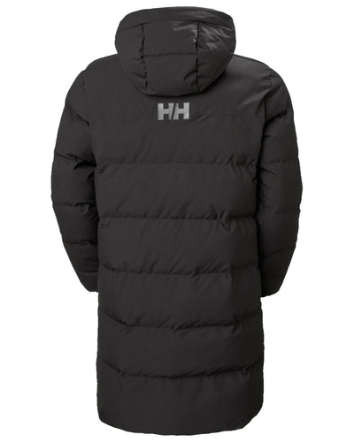 Black Coloured Helly Hansen Mens Alaska Parka on white background #colour_black