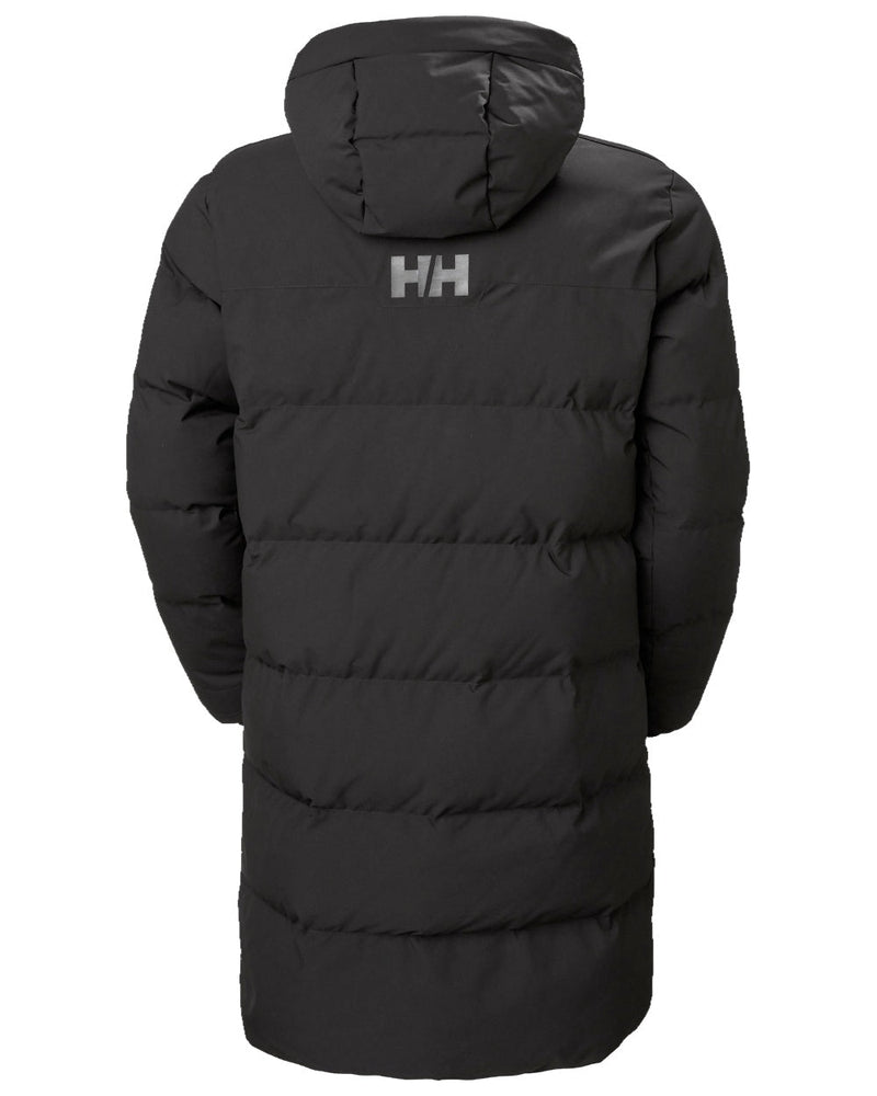 Black Coloured Helly Hansen Mens Alaska Parka on white background 