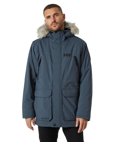 Alpine Frost coloured Helly Hansen Mens Reine Winter Parka on white background #colour_alpine-frost