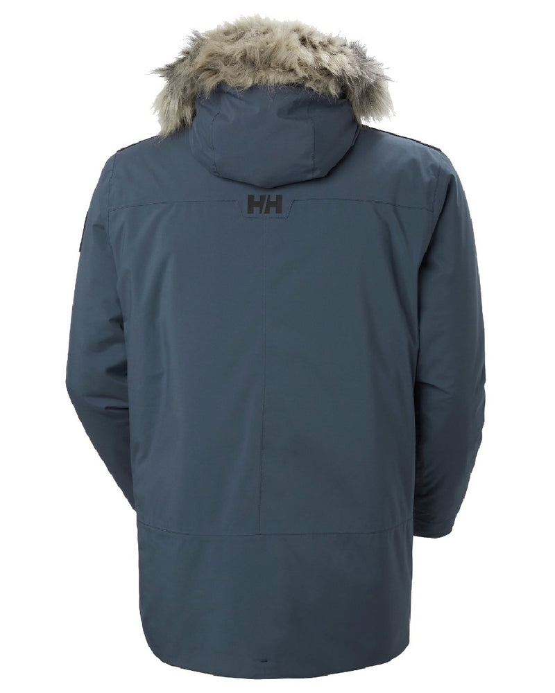 Alpine Frost coloured Helly Hansen Mens Reine Winter Parka on white background 