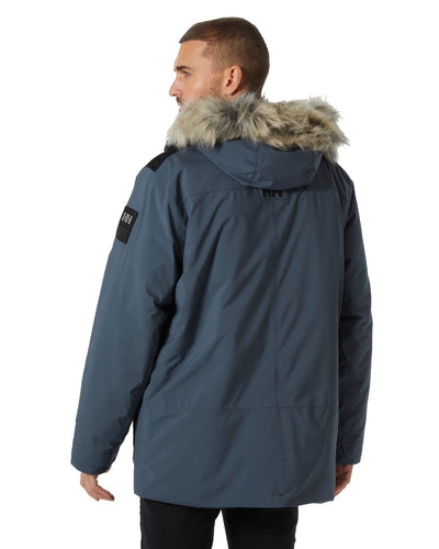 Alpine Frost coloured Helly Hansen Mens Reine Winter Parka on white background #colour_alpine-frost