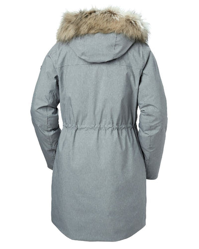 Grey Melange coloured Helly Hansen Women's Senja Waterproof Parka on white background #colour_grey-melange