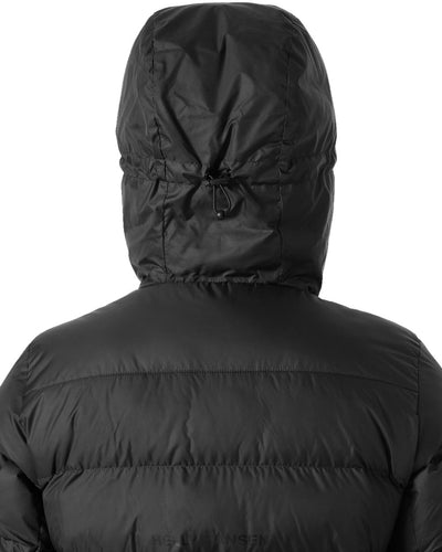 Black Coloured Helly Hansen Womens Active Puffy Parka on white background #colour_black