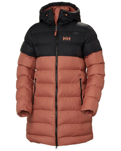 Cedarwood Coloured Helly Hansen Womens Active Puffy Parka on white background #colour_cedarwood