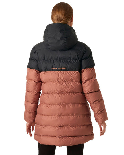 Cedarwood Coloured Helly Hansen Womens Active Puffy Parka on white background #colour_cedarwood