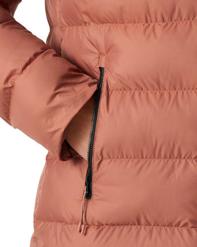 Cedarwood Coloured Helly Hansen Womens Active Puffy Parka on white background #colour_cedarwood