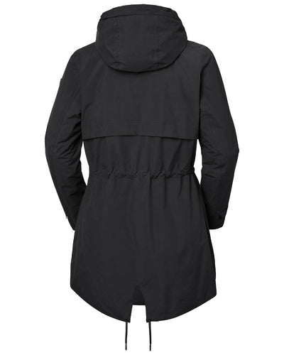 Black Coloured Helly Hansen Womens Boyne Insulated Parka 2.0 on white background #colour_black