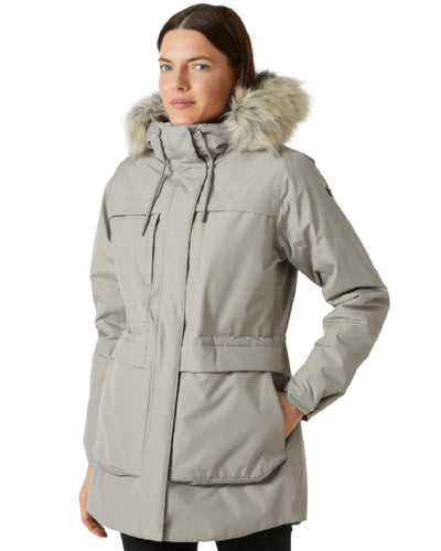 Terrazzo Coloured Helly Hansen Womens Coastal Parka on white background #colour_terrazzo