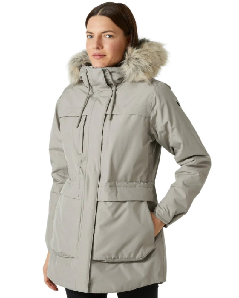 Terrazzo Coloured Helly Hansen Womens Coastal Parka on white background 