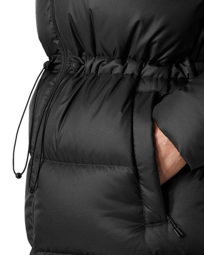 Black Coloured Helly Hansen Womens Essence Down Parka on white background #colour_black