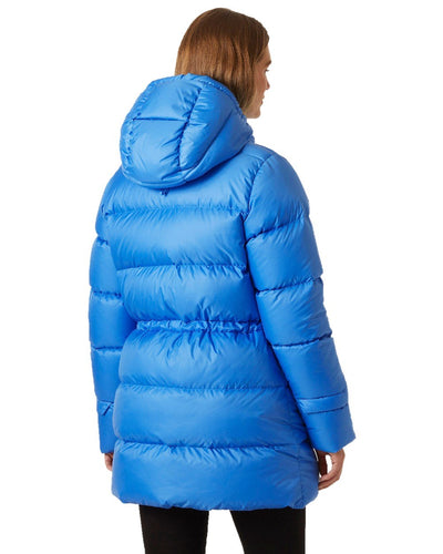 Ultra Blue Coloured Helly Hansen Womens Essence Down Parka on white background #colour_ultra-blue