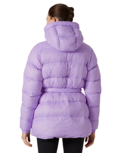 Heather Coloured Helly Hansen Womens Grace Puffy Parka on white background #colour_heather