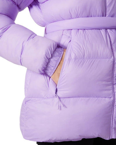 Heather Coloured Helly Hansen Womens Grace Puffy Parka on white background #colour_heather