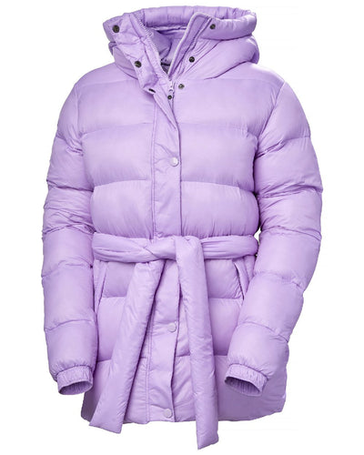 Heather Coloured Helly Hansen Womens Grace Puffy Parka on white background #colour_heather