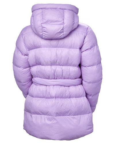 Heather Coloured Helly Hansen Womens Grace Puffy Parka on white background #colour_heather