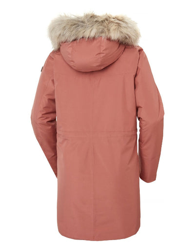 Cedarwood Helly Hansen Womens Irma Parka on white background #colour_cedarwood