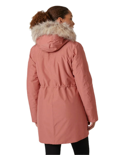 Cedarwood Helly Hansen Womens Irma Parka on white background #colour_cedarwood