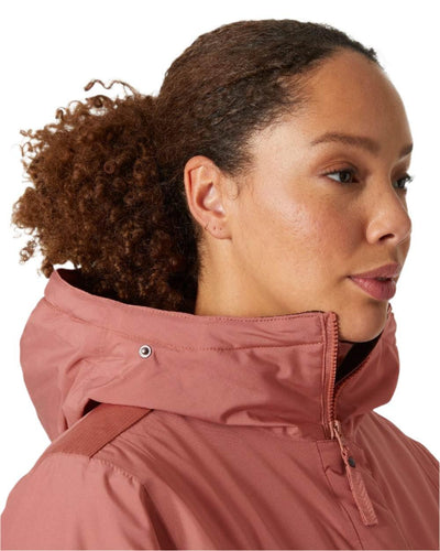 Cedarwood Helly Hansen Womens Irma Parka on white background #colour_cedarwood