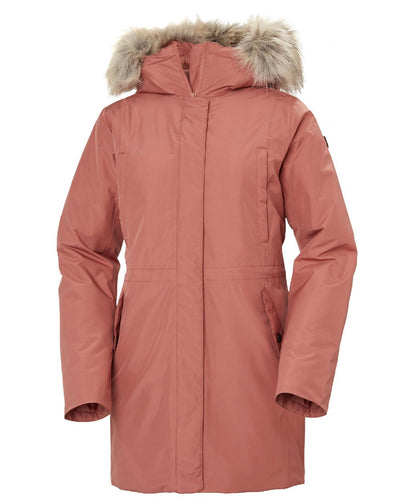 Cedarwood Helly Hansen Womens Irma Parka on white background #colour_cedarwood