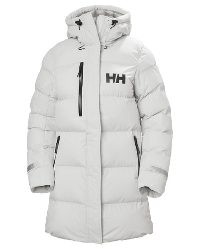 Nimbus Cloud Helly Hansen Adore Ladies Puffy Parka on white background #colour_nimbus-cloud