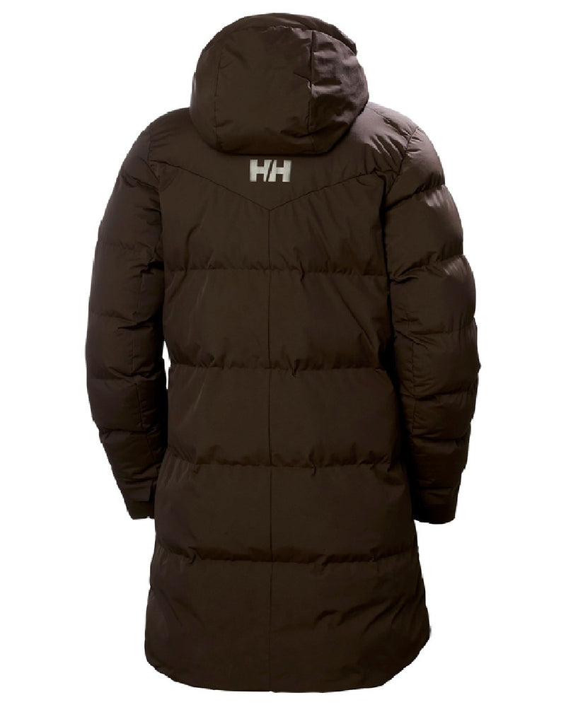 Triple Espresso Helly Hansen Adore Ladies Puffy Parka on white background 