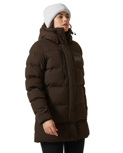 Helly Hansen Adore Ladies Puffy Parka on white background #colour_triple-espresso