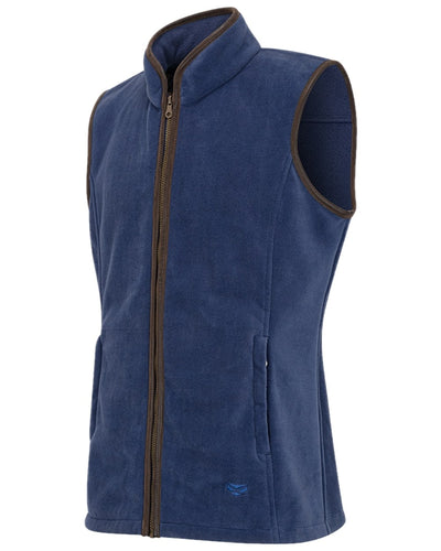 Nordic Blue Coloured Hoggs of Fife Stenton Ladies Fleece Gilet on white background #colour_nordic-blue